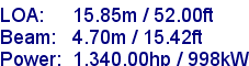 sail specifications