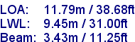 sail specifications