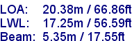 sail specifications