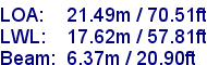 sail specifications