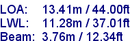 sail specifications