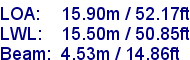 sail specifications