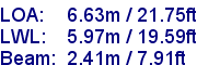 sail specifications