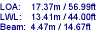 sail specifications