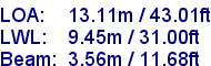 sail specifications