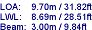 sail specifications