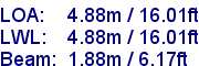 sail specifications