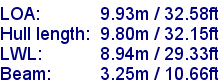 sail specifications