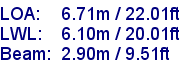 sail specifications