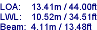 sail specifications