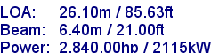 sail specifications