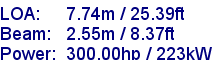 sail specifications