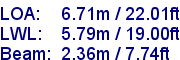 sail specifications