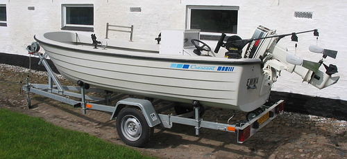 Boat on trailer