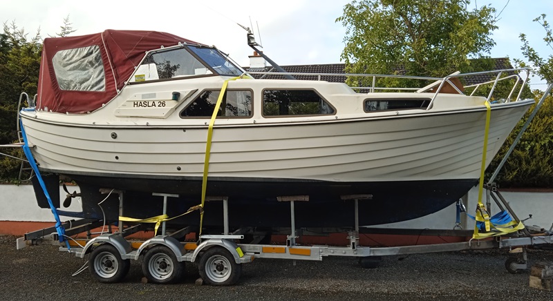 Boat on trailer