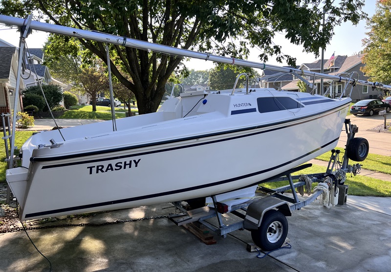 Boat on trailer