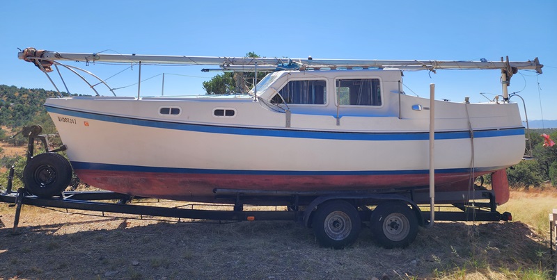 Boat on trailer