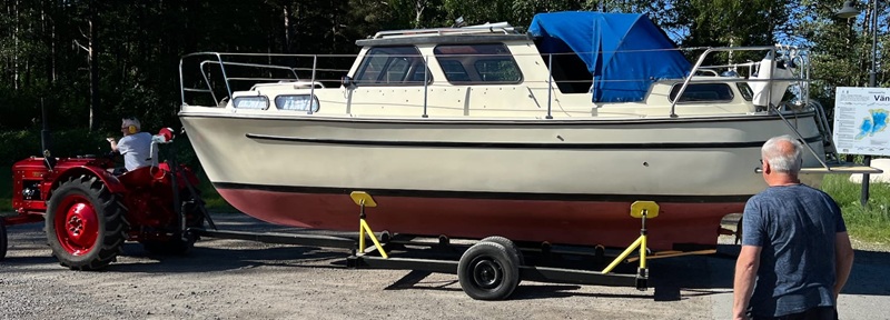 Boat on trailer