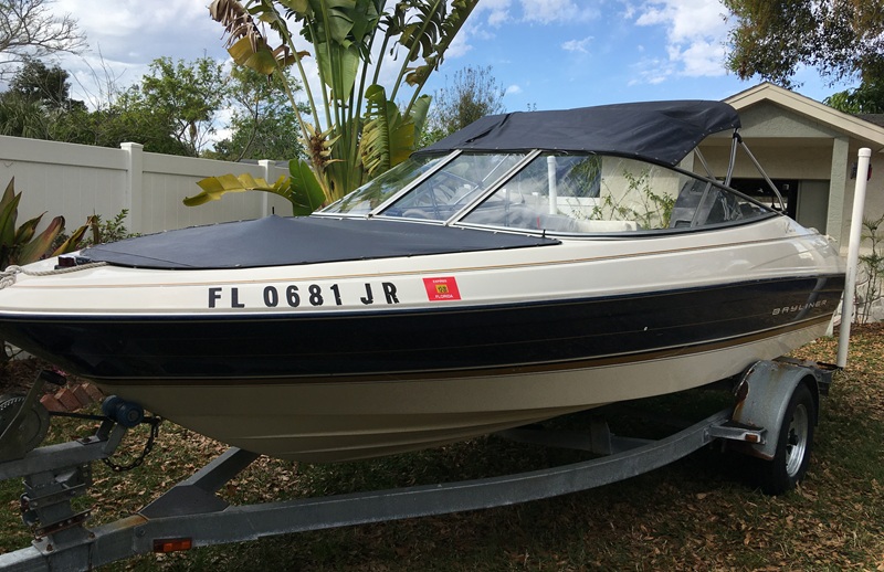 Boat on trailer