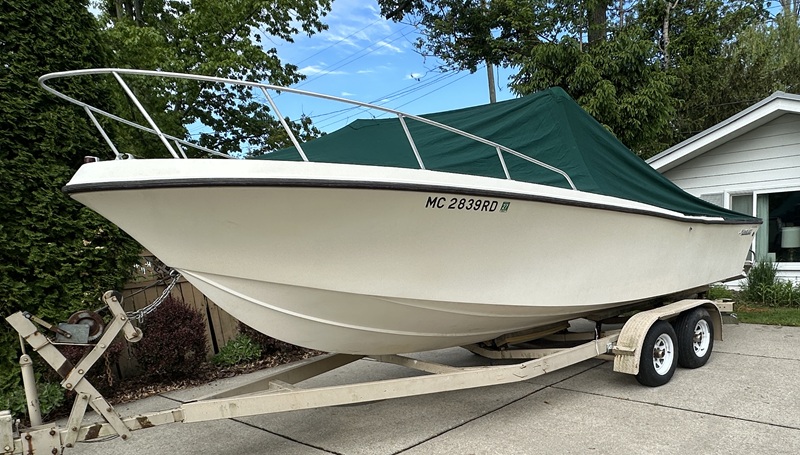 Boat on trailer