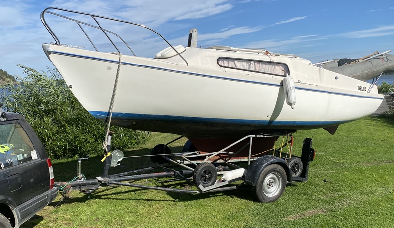 Boat on trailer